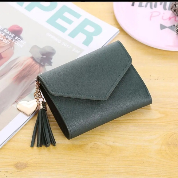 Cute Tassel Pendant Decor Wallet, Faux Leather Snap Wallet - Picture 4 of 14